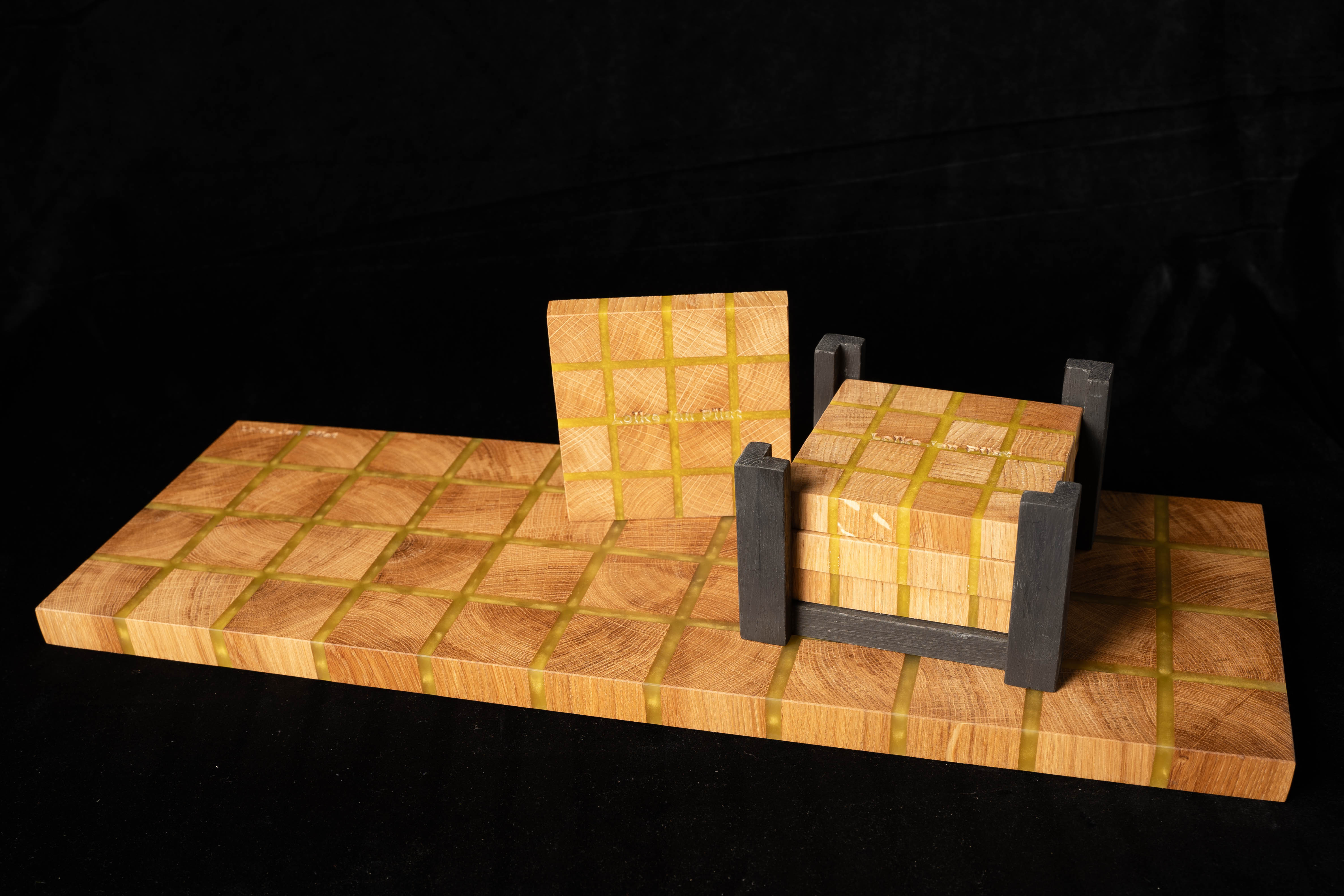 The Oak & Gold Epoxy Serving Board