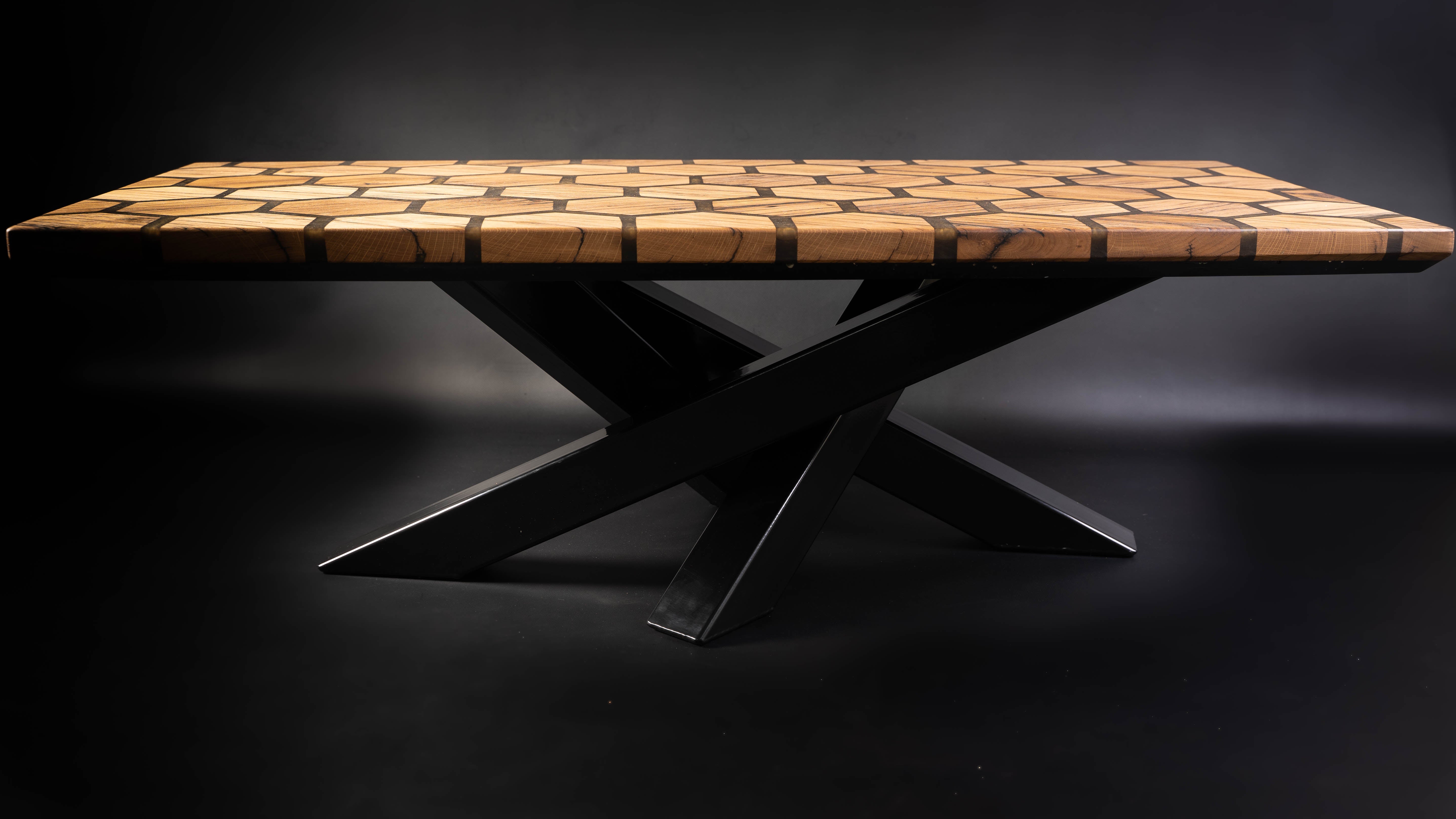 The Hexagon Oak Coffee Table